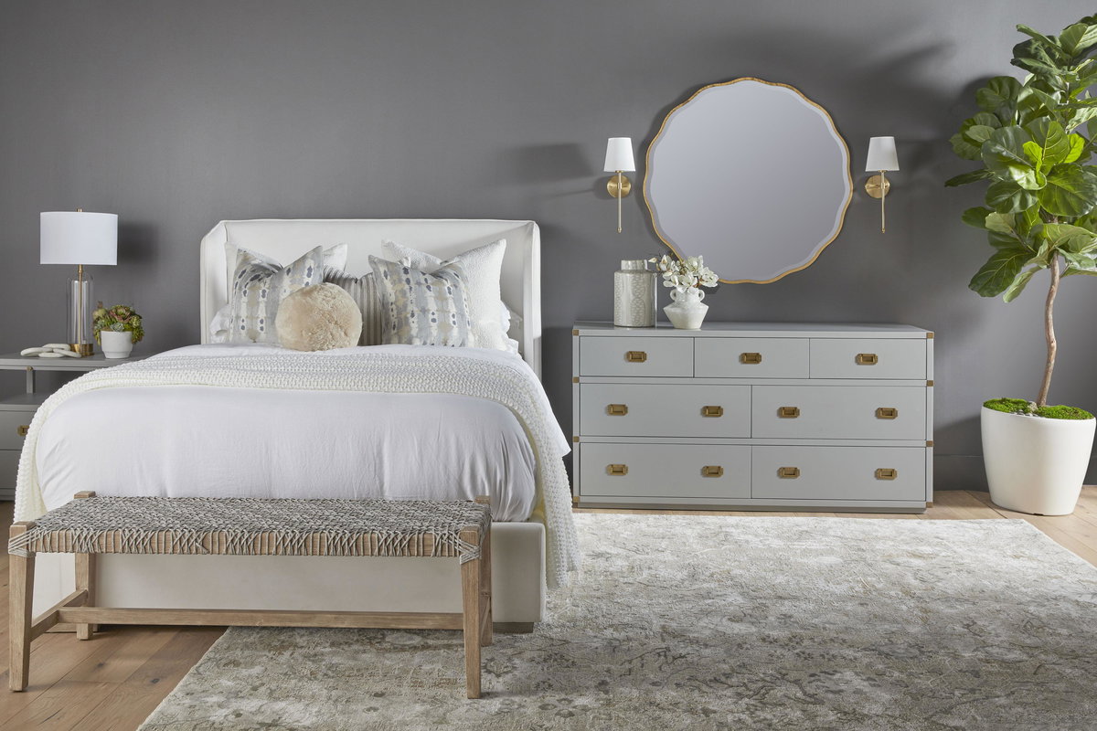 Stewart Queen Bed, by Essentials for Living, 66" width x 54.5" height x 87" depth View 15