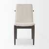 Cavett Curved Back Dining Side Chair | Cream Boucle with Dark Wood, Dining Chair by Mercana, 18" length x 25" width x 33.46" height thumbnail 6