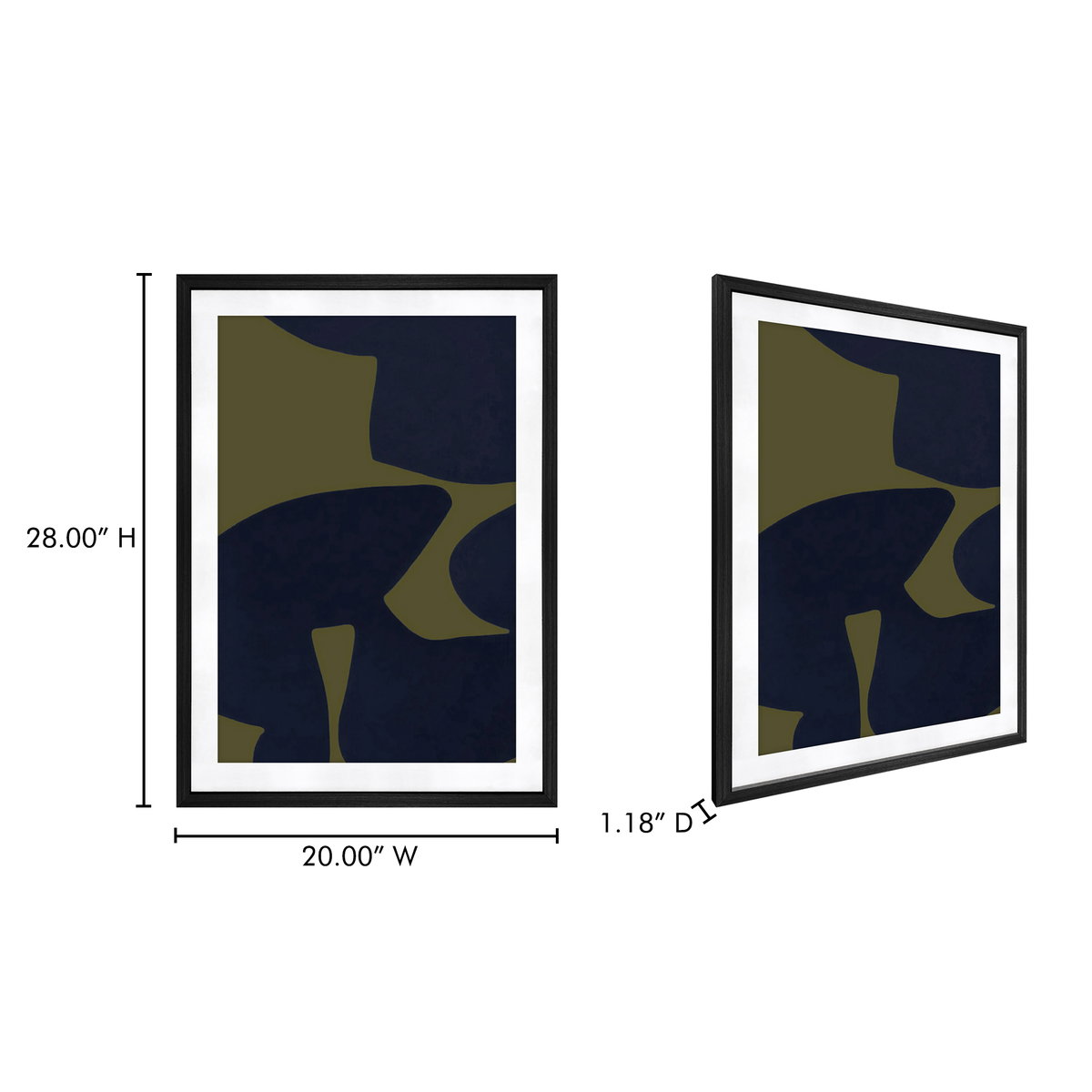 Sola 2 Framed Print Multicolor, Painting by Moe's Home, 20" width x 28" height x 1.18" depth View 6