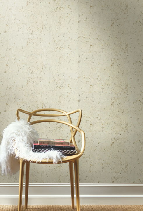 Cork Gold & Silver Metallic Wallpaper