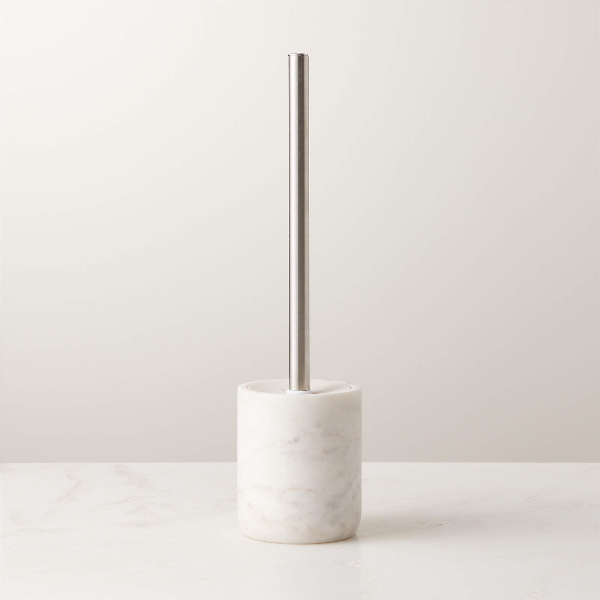 Online Designer Bathroom Nexus White Marble Toilet Brush