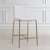 Ascend White Counter Stool, Counter & Bar Stool by Uttermost, 18.25" width x 38.75" height x 21.75" depth thumbnail 4