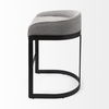 Hollyfield 20.5 x 19.7 x 28.7 Gray Fabric Seat with Gray Metal Base Counter Stool thumbnail 3