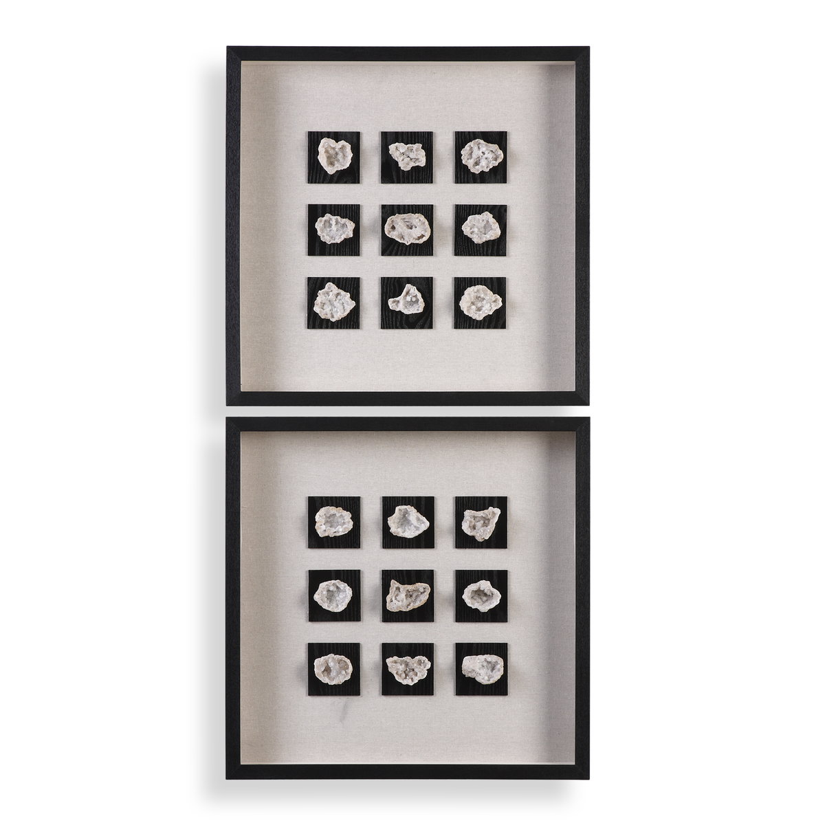 Geode Linen Shadow Box, Sculptural Wall Art by Uttermost, 21.62" width x 21.62" height x 2.37" depth View 5