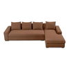 Thomas Right Sectional Rust, Sectional Sofa by Moe's Home, 125" width x 36" height x 41" depth thumbnail 1