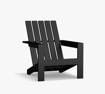 Online Designer Patio Malibu Metal Adirondack Lounge Chair Frame, Black