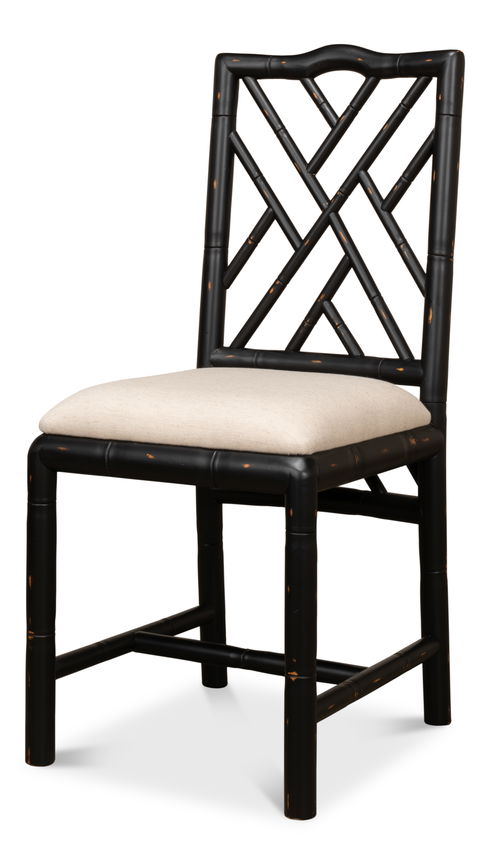 Brighton Bamboo Side Chair,Black