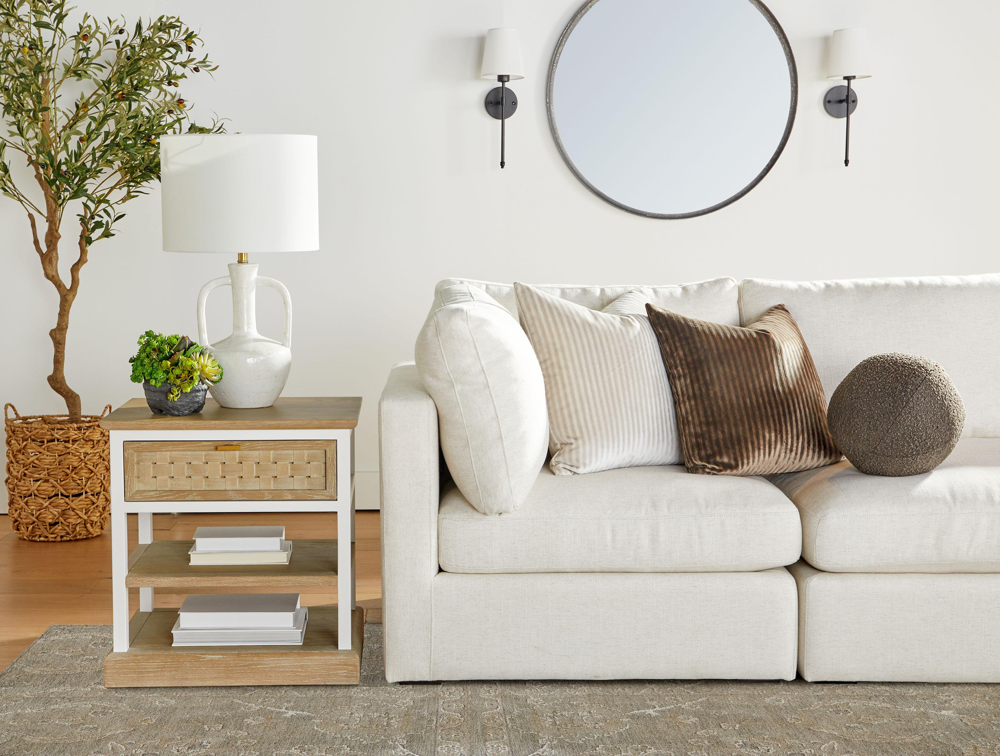 Weave 1-Drawer Side Table large image 