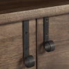 Glenn IV Dark Brown Wood with Black Iron Frame Media Console with Storage, TV Stand for TV up to 71' thumbnail 10