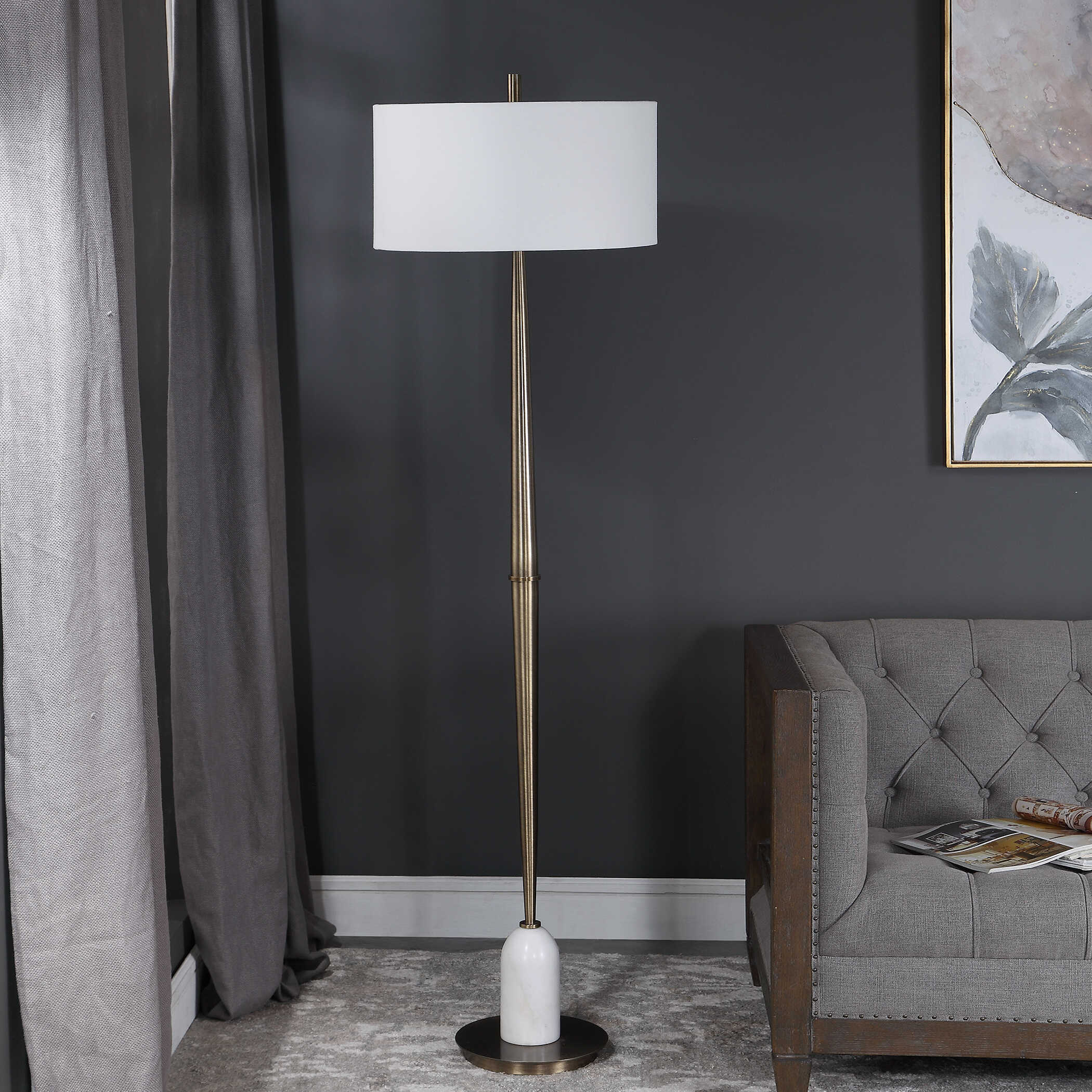 Minette Mid-Century Floor Lamp large image 