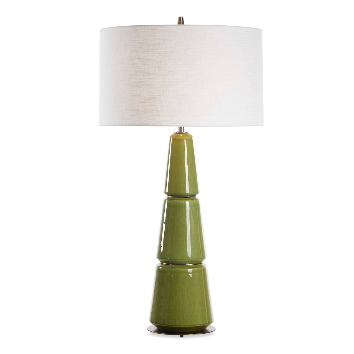 Mendell Moss Green Table Lamp, by Uttermost, 1'8" width x 3'3.5" height x 1'8" depth View 1