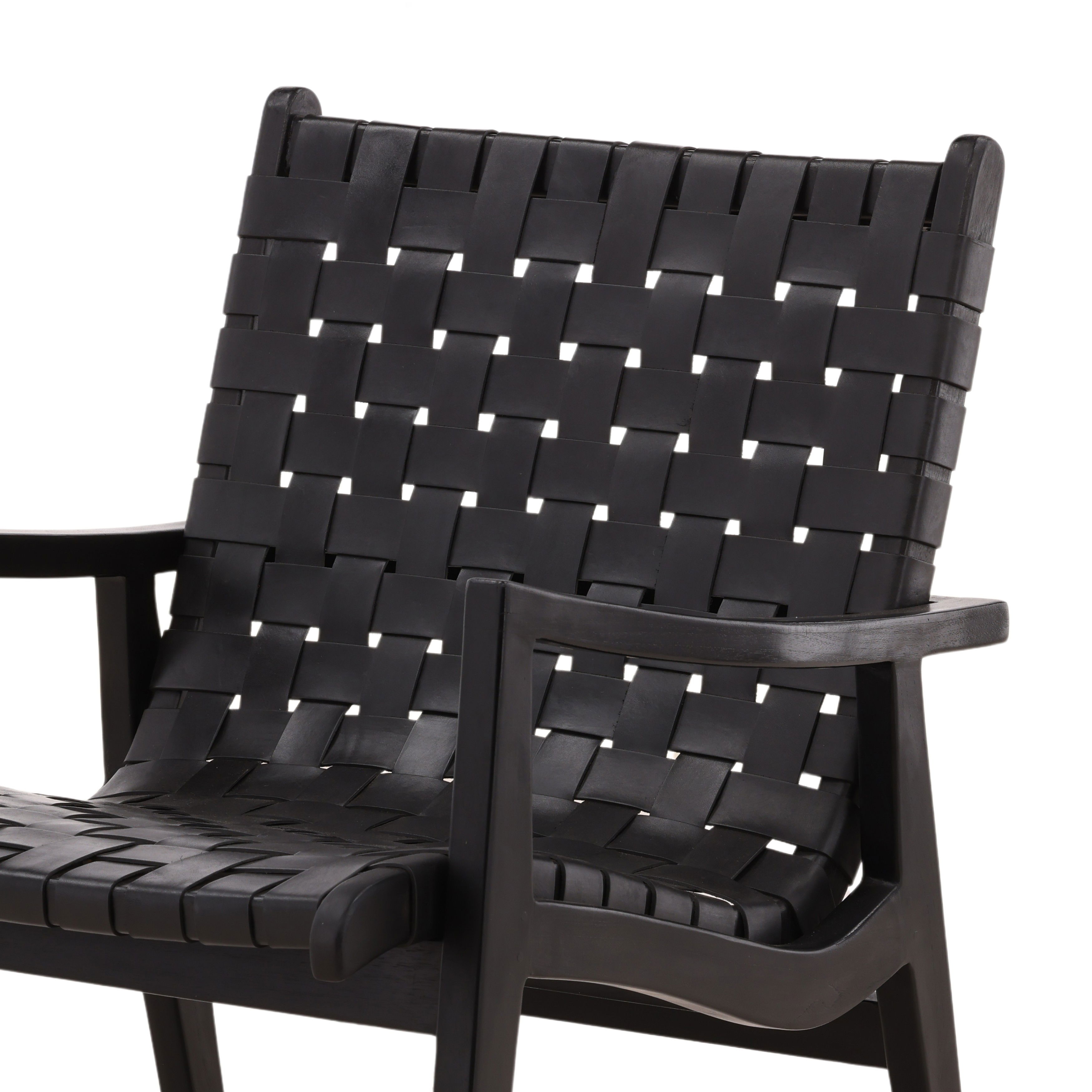 Luisa Occasional Chair Black, Accent Chair by Dovetail, 26.26" width x 33.5" height x 27.4" depth View 5