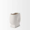 Darian Small Textured Matte White Ceramic Vase thumbnail 7
