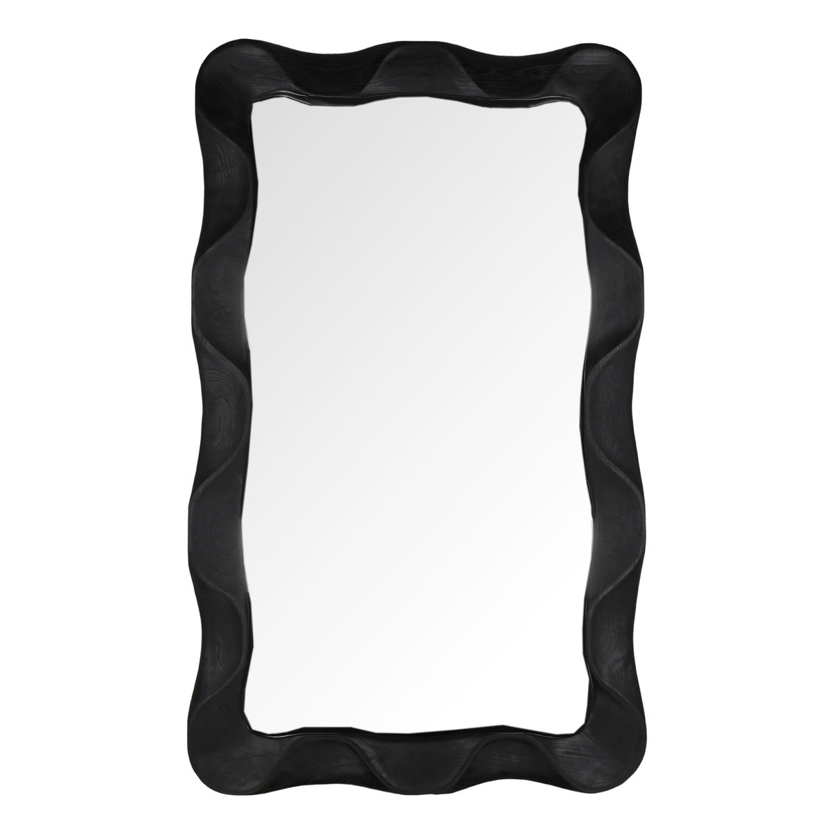 Adriana Mirror Black, Floor Mirror by Dovetail, 47.24" width x 78.75" height x 1.6" depth View 1