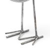 Snipe II 6L x 6W Off-White Resin Bird Ornament with Metal Feet, Decorative Object by Mercana, 6" length x 6" width x 7" height thumbnail 5