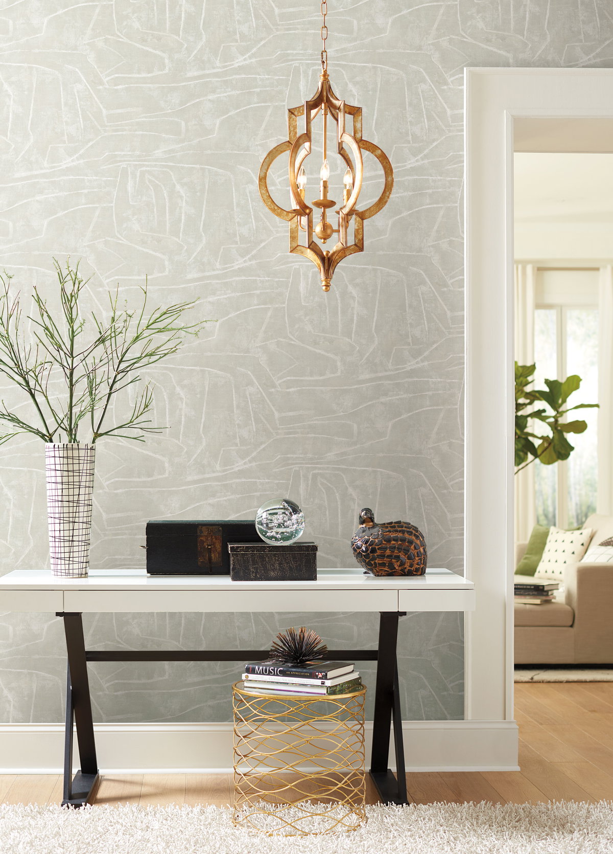 Urban Chalk Beige Peel & Stick Wallpaper, by York Wall, 20' length x 1'8.5" width x 0.02" depth View 2