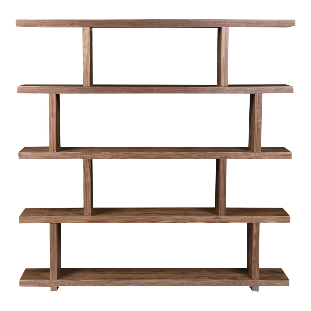Miri Large Shelf Walnut, Shelving & Bookcase by Moe's Home, 63" width x 63" height x 11" depth View 1