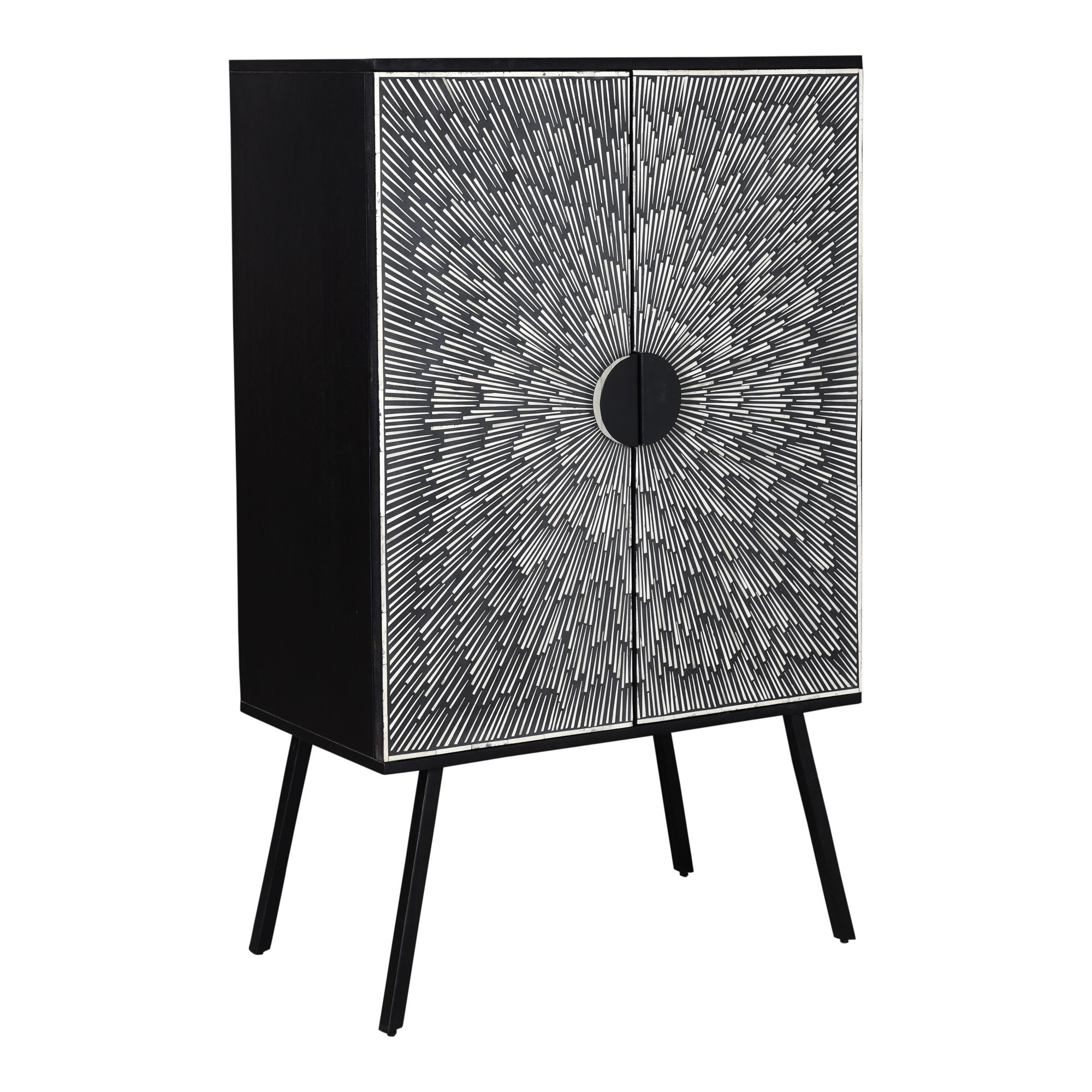 Sunburst Wine Cabinet Black large image 