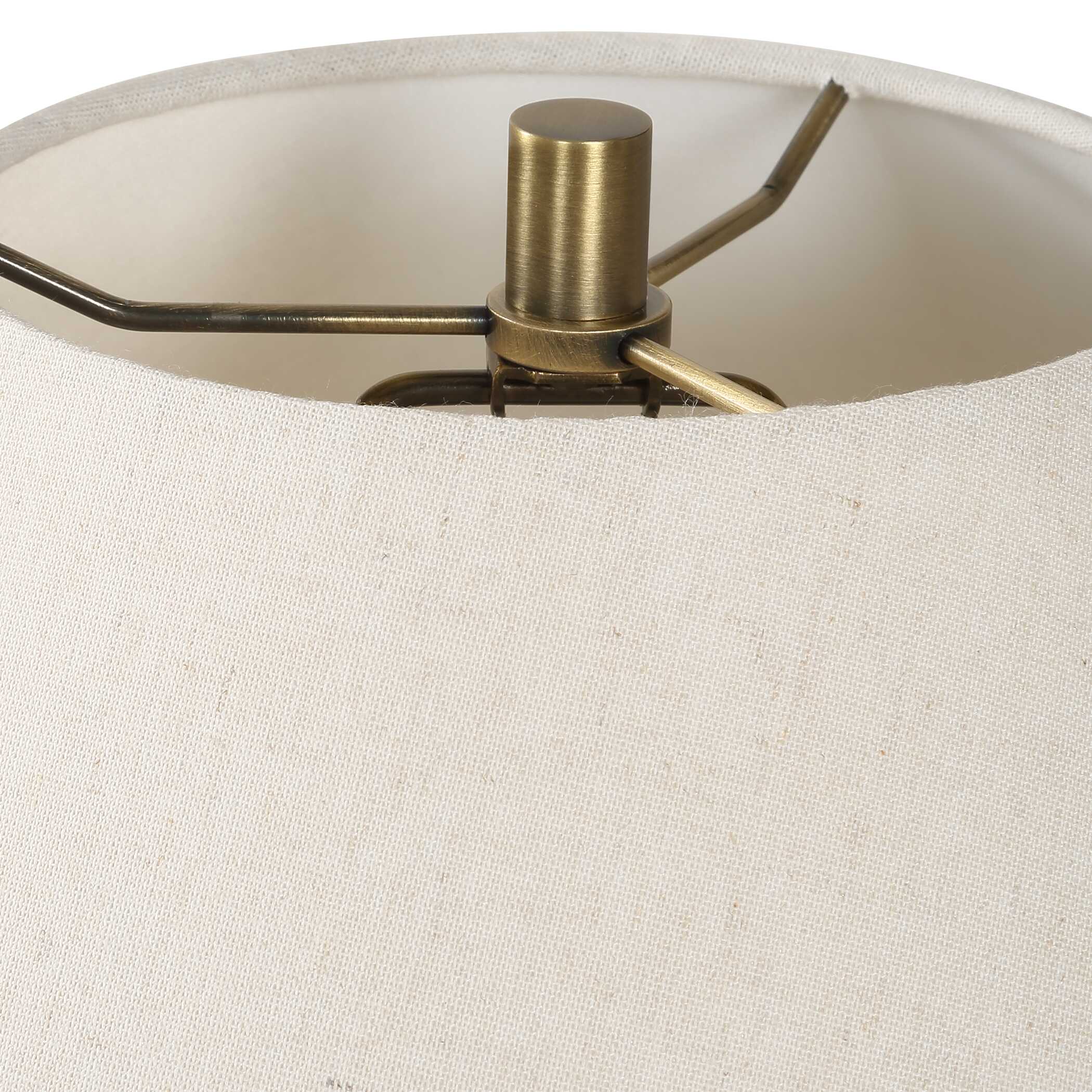 Meryl Aged White Table Lamp, by Uttermost, 20" width x 24.5" height x 20" depth View 7
