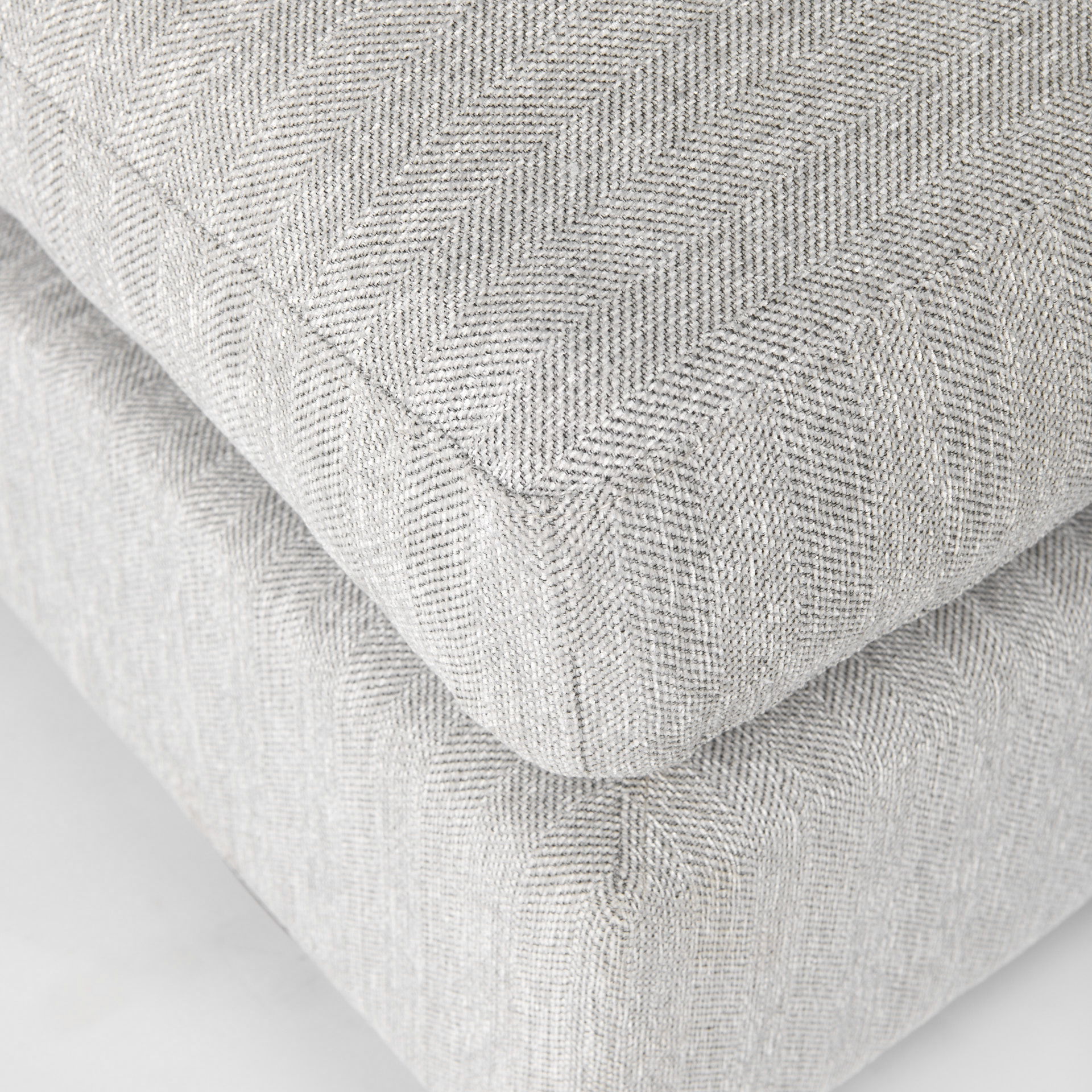 Valence  Light Gray Full Size Ottoman Sectional Piece, Sectional Sofa by Mercana, 38.58" length x 38.58" width x 17.72" height View 9