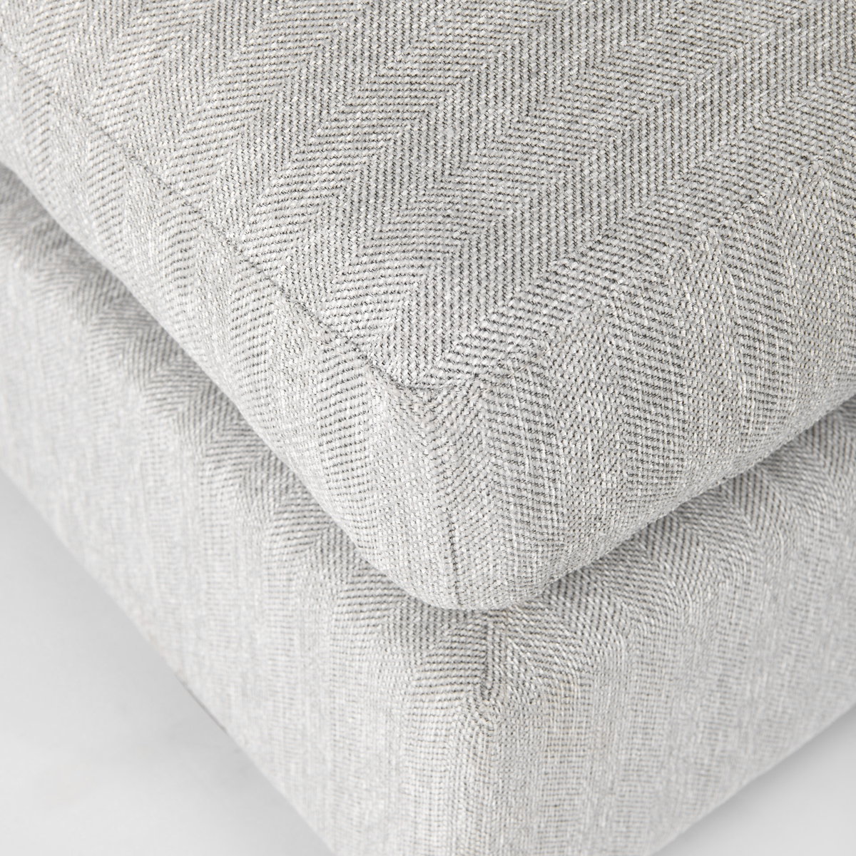 Valence  Light Gray Full Size Ottoman Sectional Piece, Sectional Sofa by Mercana, 38.58" length x 38.58" width x 17.72" height View 9