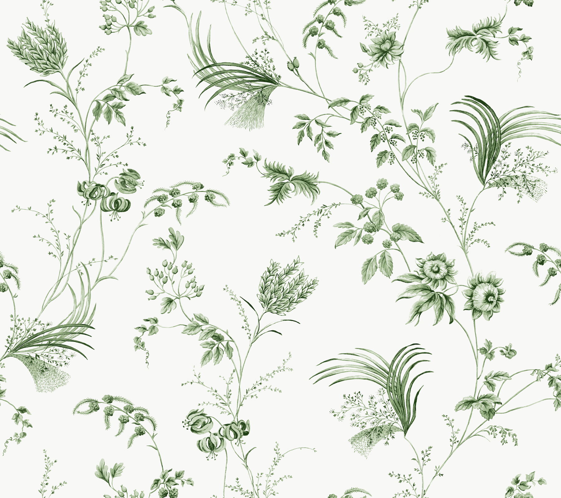 Floral Lace Green Wallpaper large image 