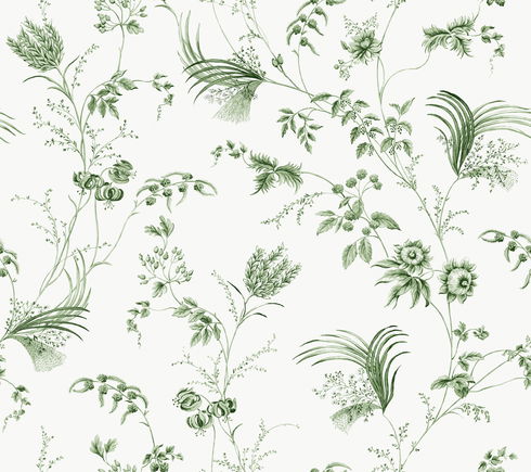 Floral Lace Green Wallpaper