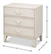 Willow 3 Drawer Commode, Antique White, Cabinets & Chest by Sarreid, 26" length x 16" width x 28" height thumbnail 26
