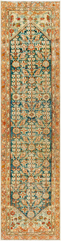 Antique One of a Kind Handmade Rug, by Surya, 11'8" length x 3'3" width
