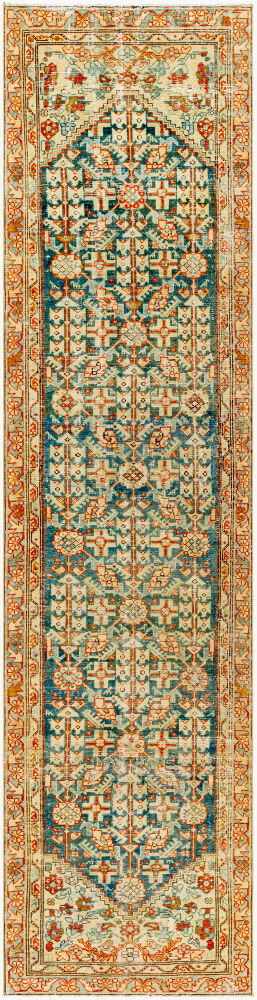 Antique One of a Kind Handmade Rug, by Surya, 11'8" length x 3'3" width