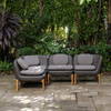 Inou Elements Modular Four-seater Sectional Sofa, Outdoor Furniture by Crescent Garden, 6'9.3" width x 2'2.4" height x 4'5.3" depth thumbnail 2