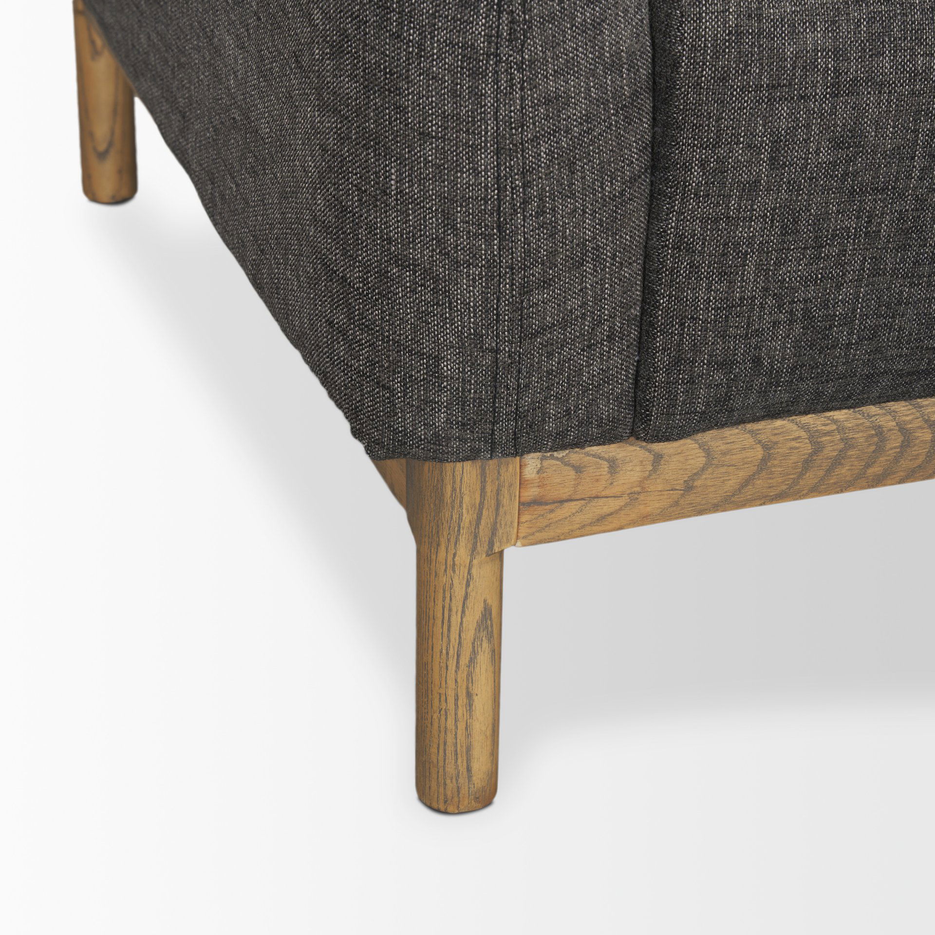 Hale Sofa with Medium Brown Wood and Gray Fabric, Sofas & Sectional by Mercana, 90" length x 33.75" width x 31.5" height View 11