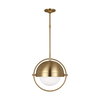 Bacall 1 - Light Sphere Globe Pendant, by Visual Comfort, 15.5" width x 16.75" height x 15.5" depth thumbnail 2