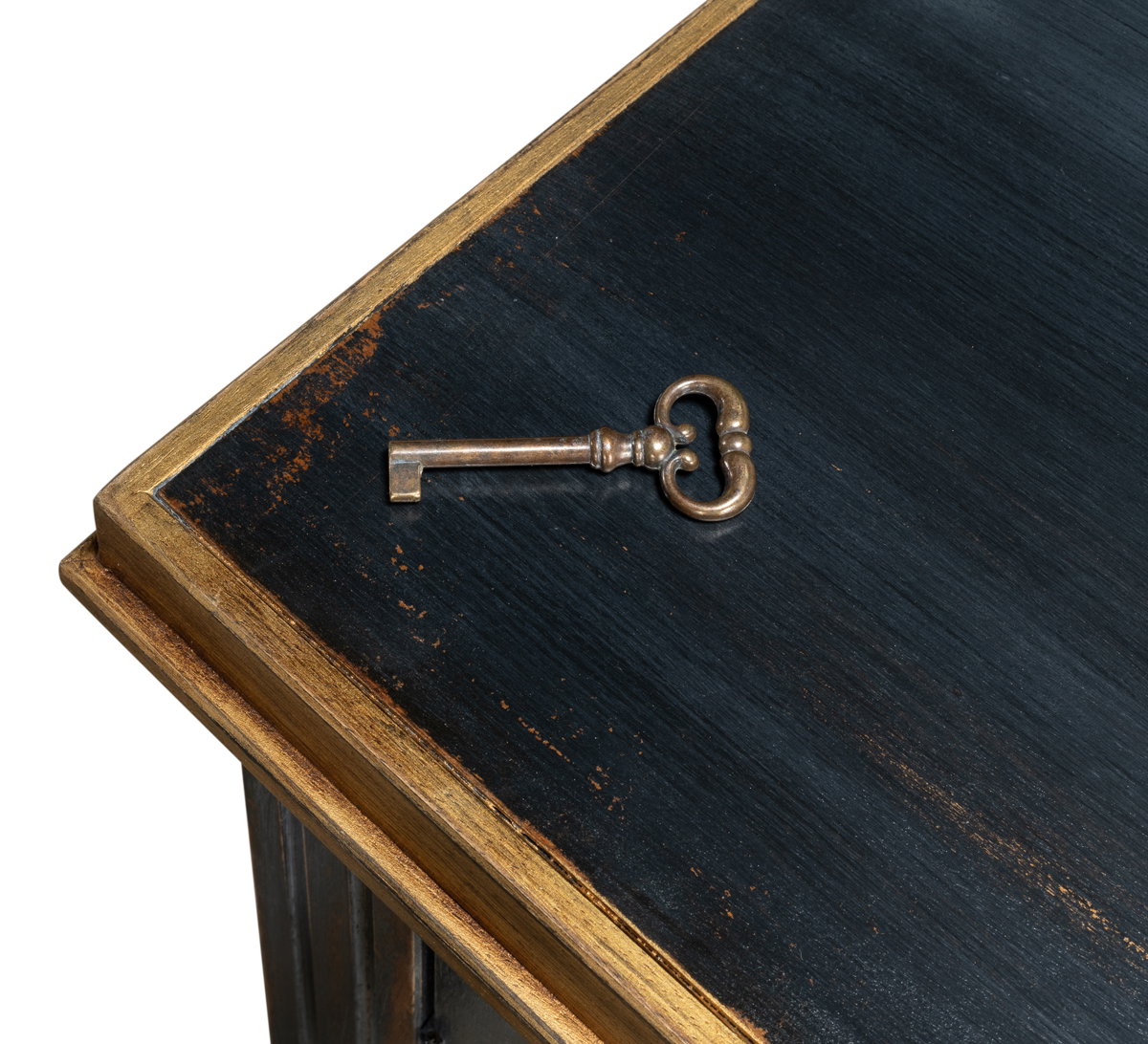 Louis Xvi Buffet Powder Black W/Gold, by Sarreid, 1'6" length x 5' width x 2'10" height View 13