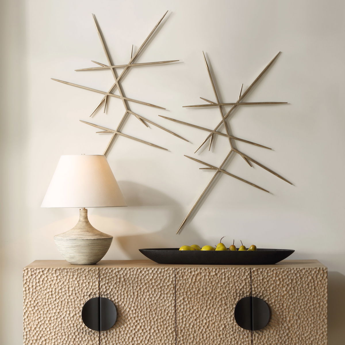 Fireworks Silver Wall Decor Set/2, Art by Uttermost, 30.25" width x 32.25" height x 0.5" depth View 2