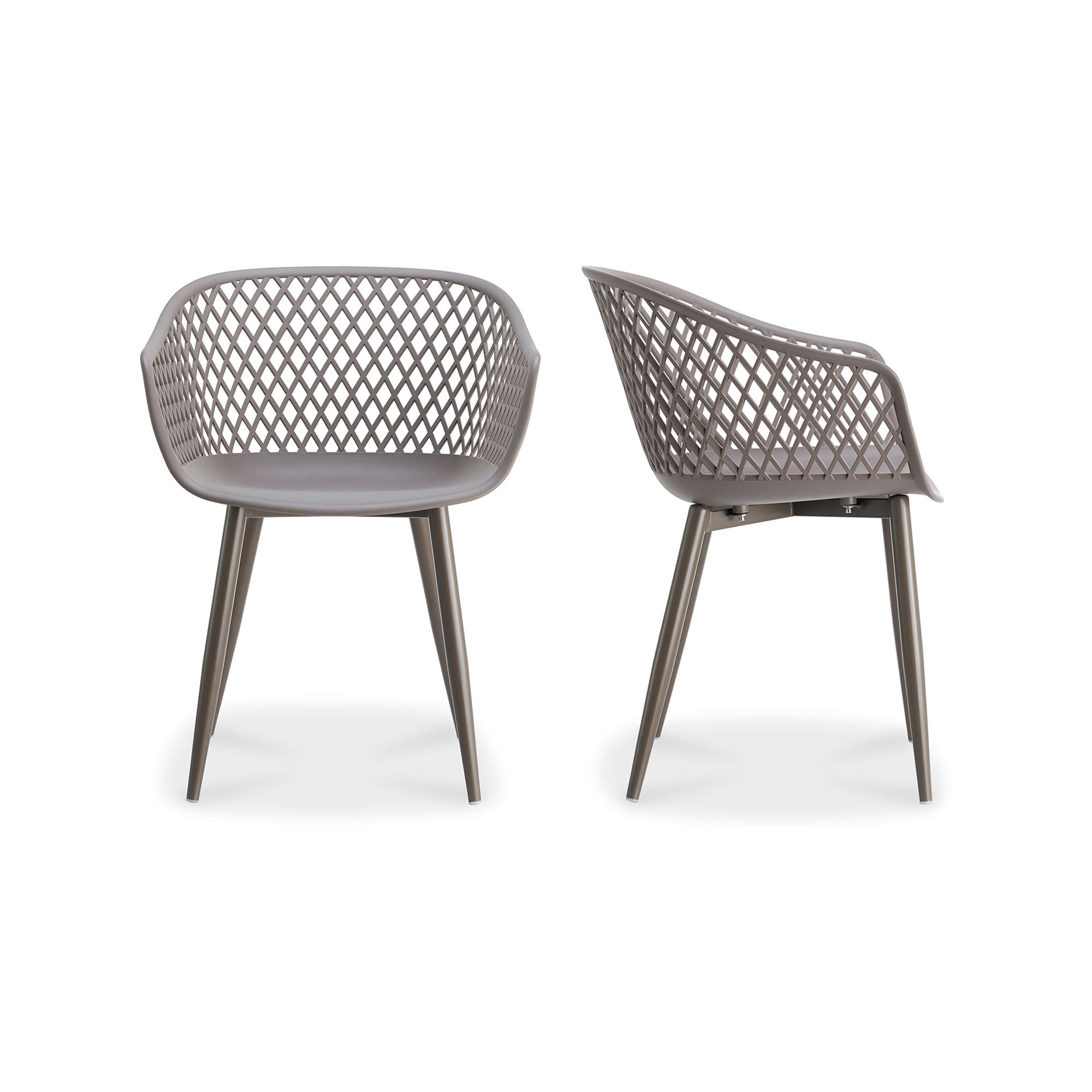 Piazza Outdoor Chair Grey - Set Of Two, by Moe's Home, 1'11.5" width x 2'7.5" height x 1'10.5" depth View 1