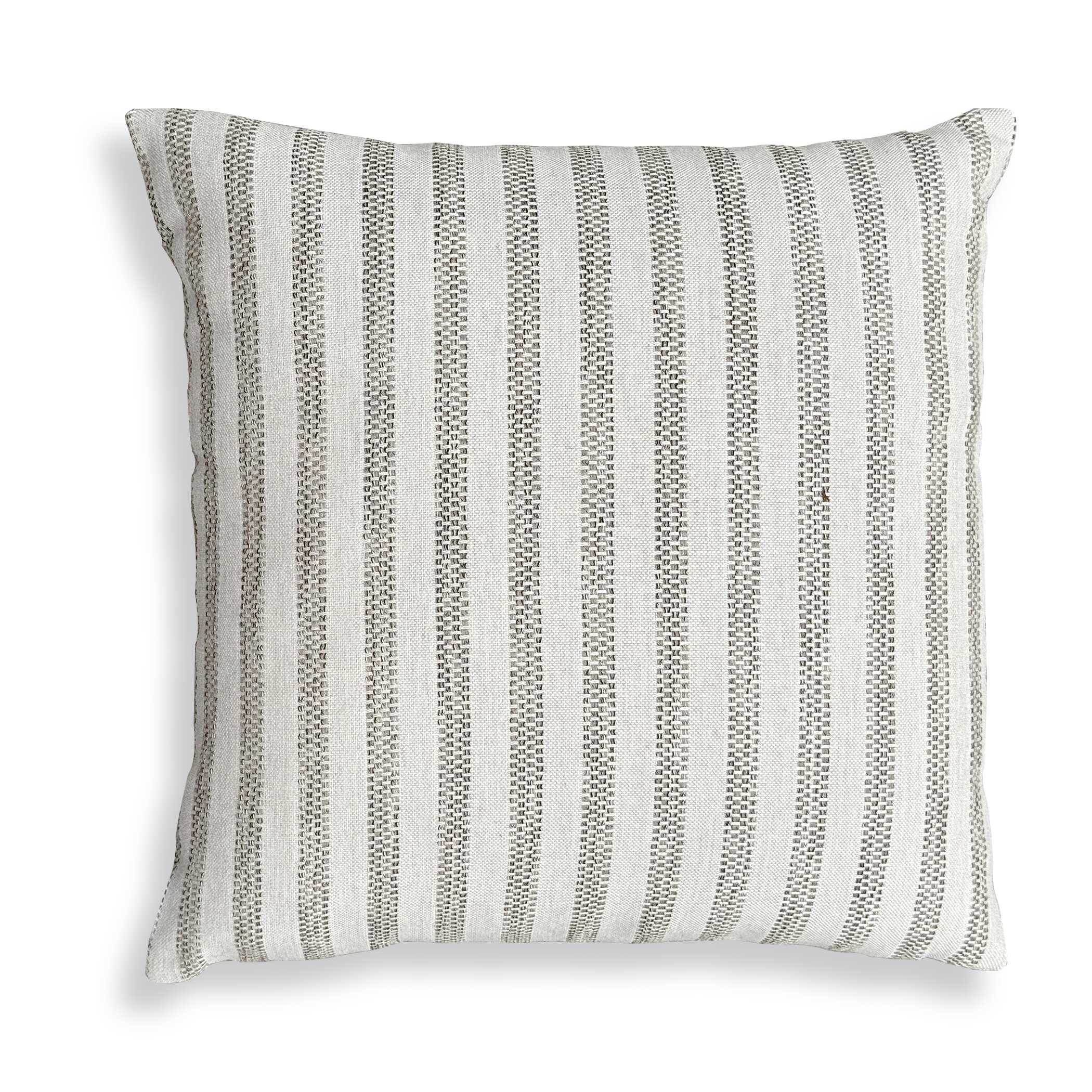 Basket Stripe Rattan Outdoor Pillow large image 