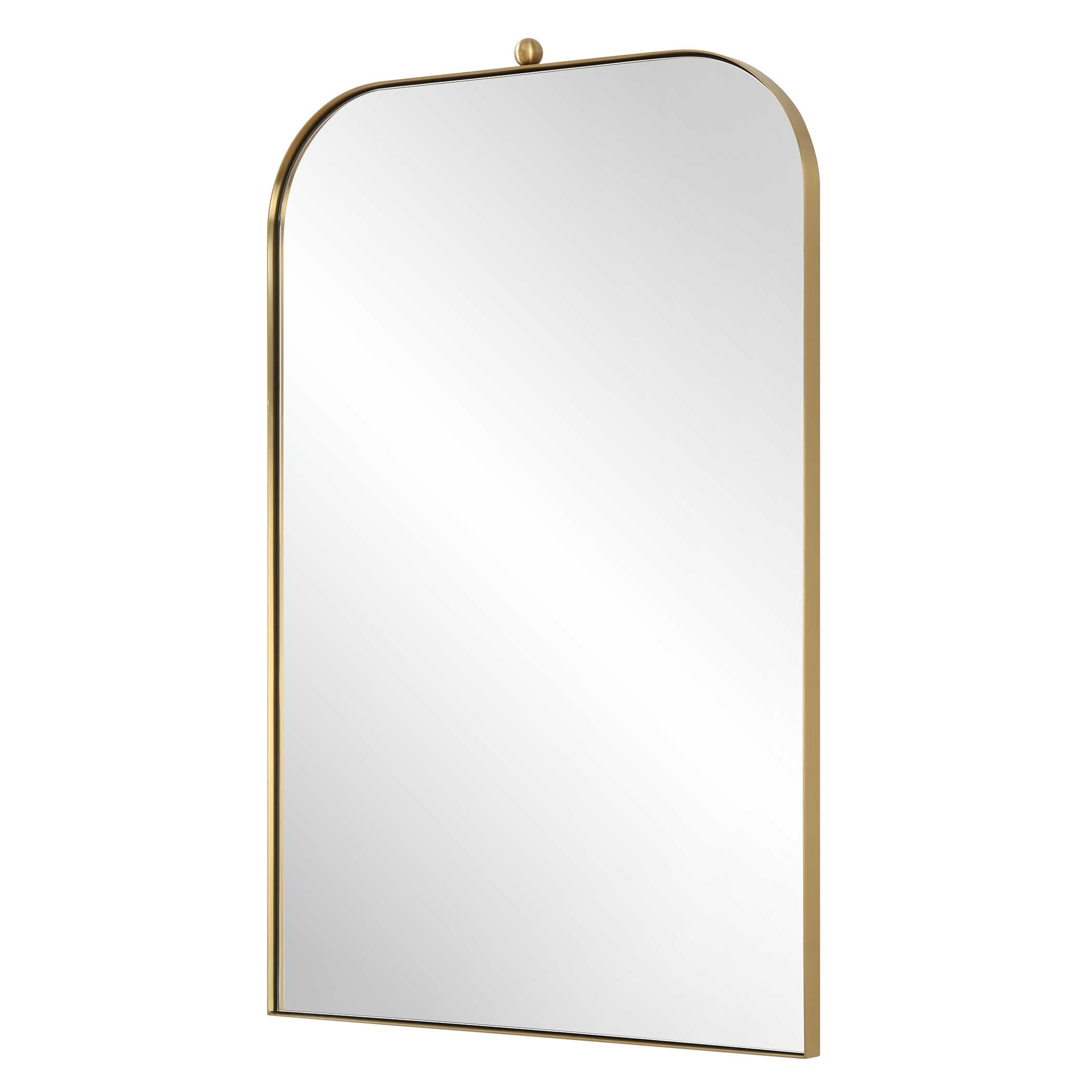 Cassidy Brass Arch Mirror, by Uttermost, 21" width x 33" height x 1" depth View 5
