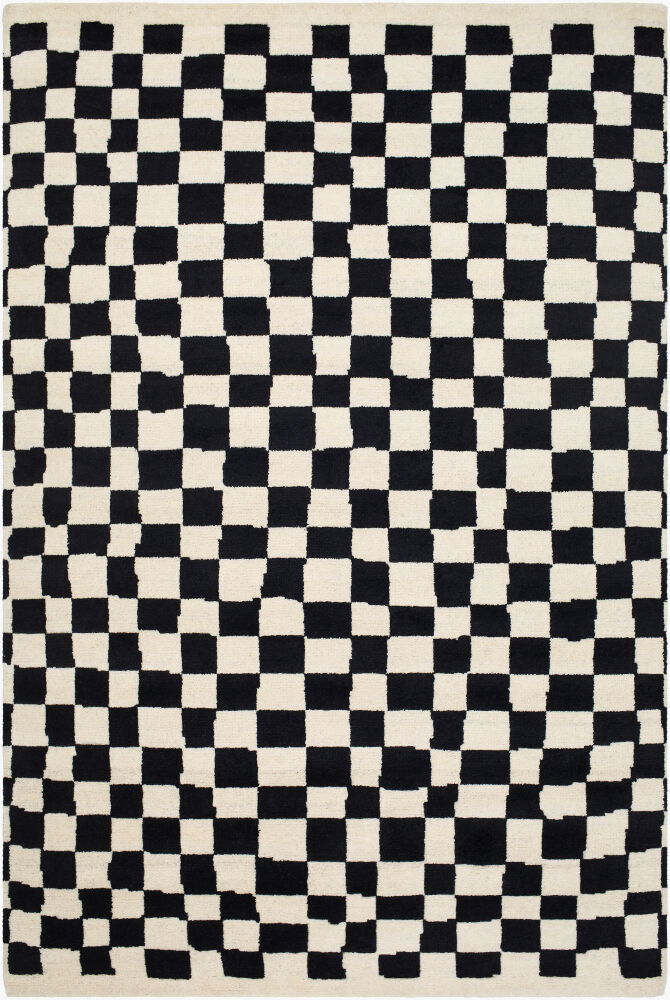 Damier Handmade Rug, by Surya, 9' length x 6' width