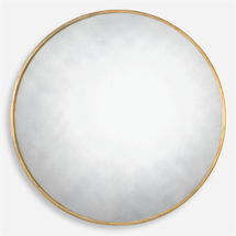 Online Designer Living Room Junius Round Gold Mirror