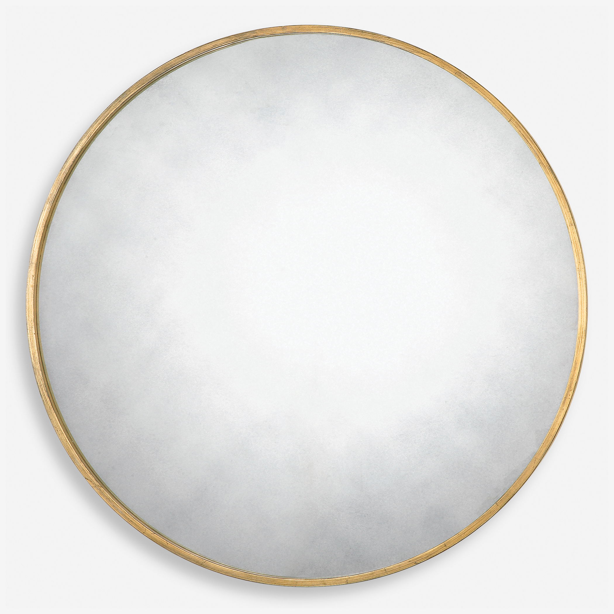 Junius Round Gold Mirror, by Uttermost, 43" width x 43" height x 1.25" depth View 1