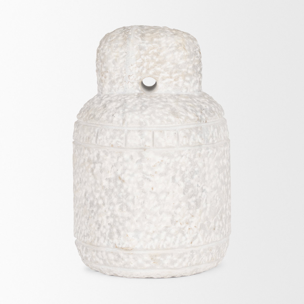Irina Large White Marble Door Stopper, Decorative Object by Mercana, 6.5" length x 6.5" width x 10" height View 4