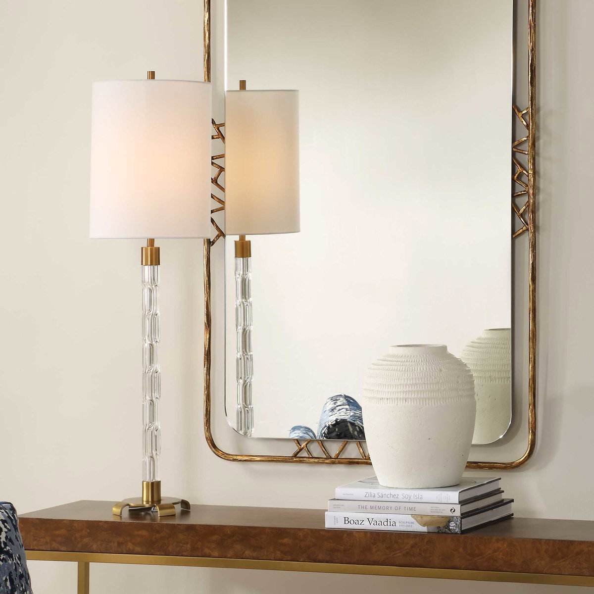 York Crystal Buffet Lamp, by Uttermost, 10" width x 36.75" height x 10" depth View 2