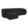 Faye Left Sectional Black Boucle, Sectional Sofa by Moe's Home, 113.75" width x 29.5" height x 60.25" depth thumbnail 2