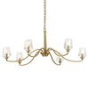 Barcelona 6 Light Brass Chandelier, Ceiling Light by Uttermost, 15.5" height x 40.25" diameter thumbnail 1