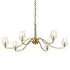 Barcelona 6 Light Brass Chandelier, Pendant by Uttermost, 15.5" height x 40.25" diameter thumbnail 1