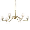 Barcelona 6 Light Brass Chandelier, Pendant by Uttermost, 15.5" height x 40.25" diameter thumbnail 1