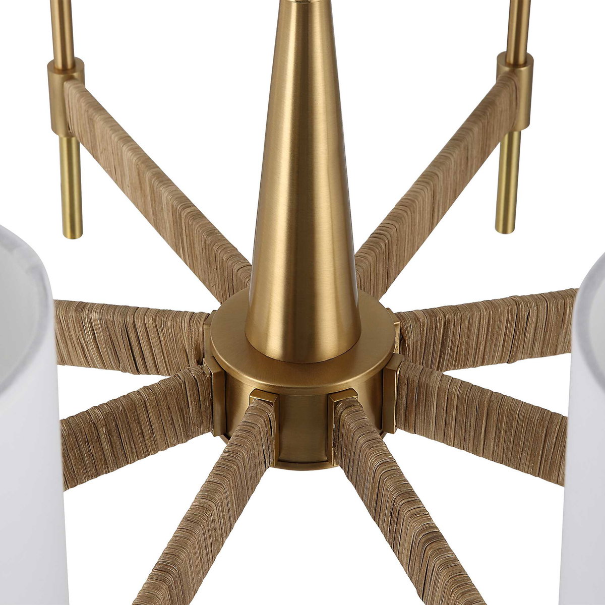 Lautoka Rattan 8 Light Chandelier, Pendant by Uttermost, 32" width x 26" height x 32" diameter x 32" depth View 8
