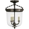 Thomas O'Brien Merchant Semi-Flush, Flush Mount by Visual Comfort, 11.25" width x 11.25" depth thumbnail