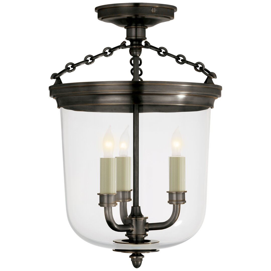 Thomas O'Brien Merchant Semi-Flush, Flush Mount by Visual Comfort, 11.25" width x 11.25" depth